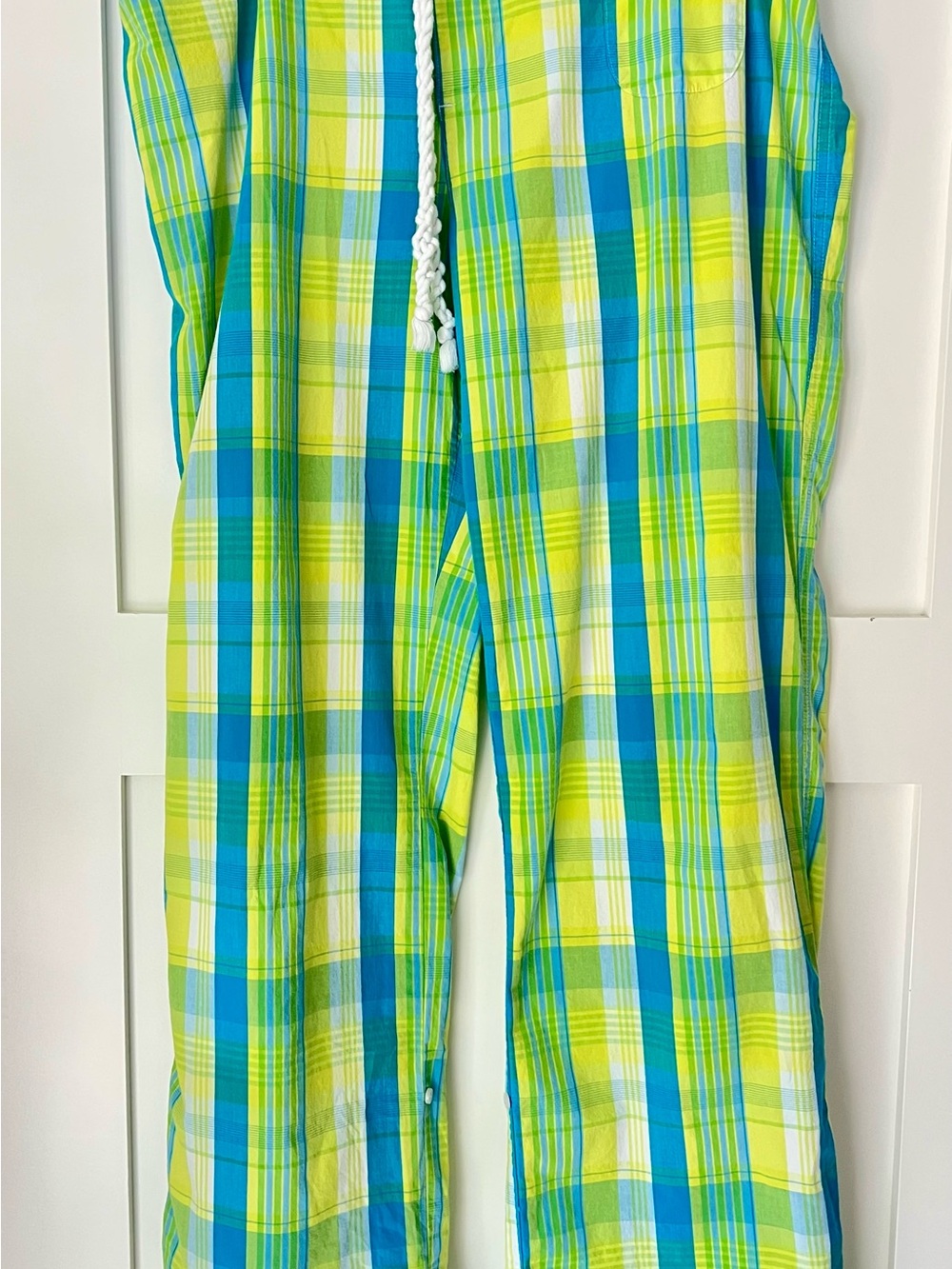 RARE HTF Vintage 2006 Victoria’s Secret PINK Plaid Pajama Pants L Roll Tab Y2K